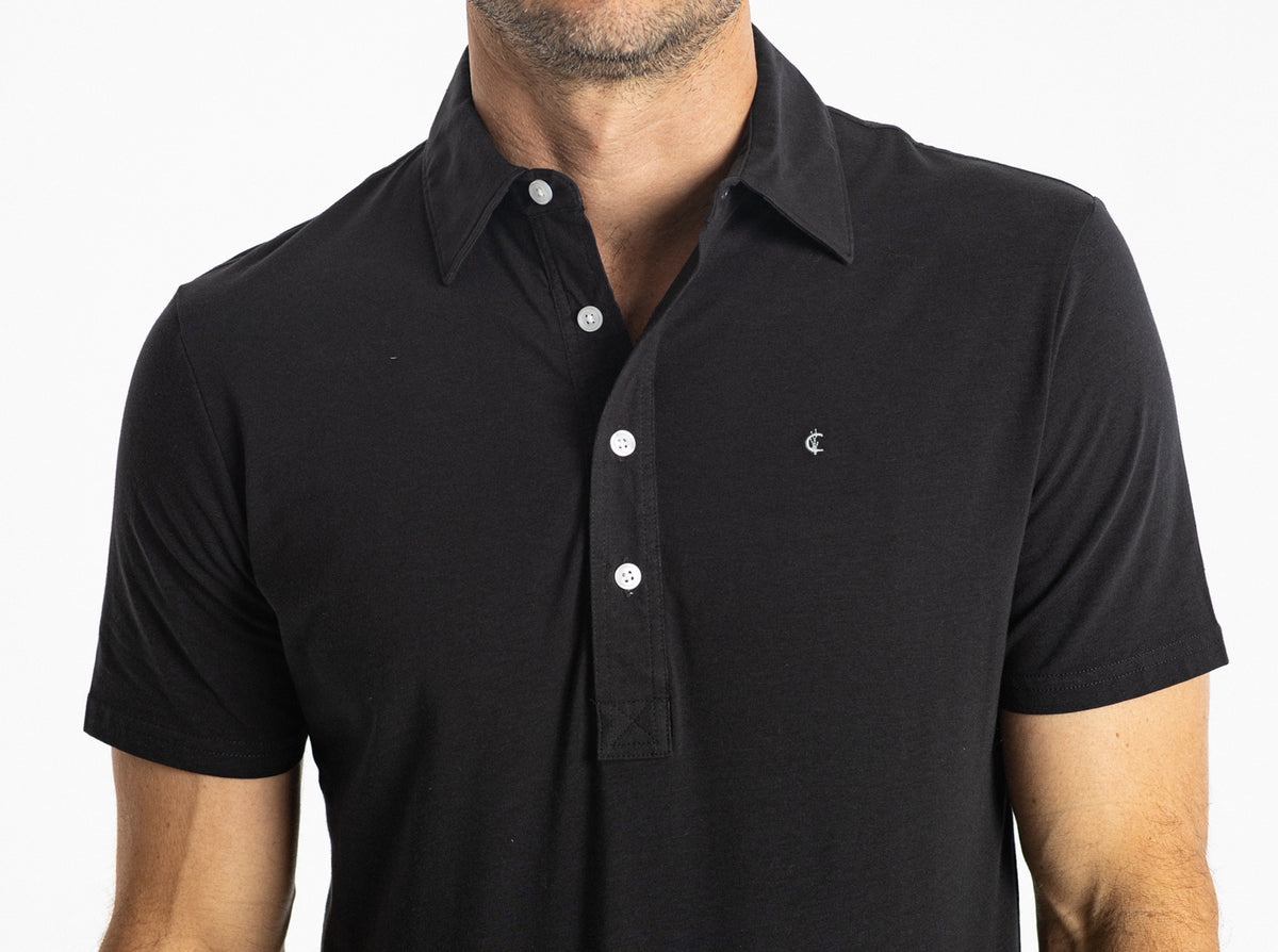 Criquet Slim Fit Top-Shelf Range Polo in Bethpage Black, studio photo