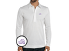 TCU - Coach's Long Sleeve Range Polo - Horned Frog - White
