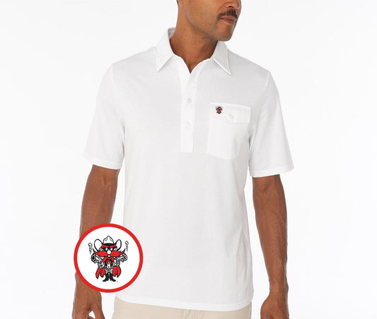 Criquet Texas Tech in Coach's Performance Players Shirt, Raider Red, White, view 1