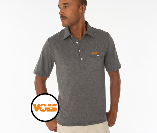 Criquet Tennessee in Coach's Performance Players Shirt, Vols, Heather Gray, view 1
