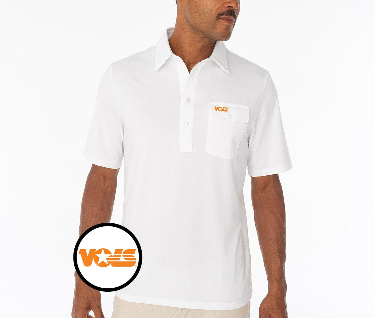 Criquet Tennessee in Coach's Performance Players Shirt, Vols, White, view 1
