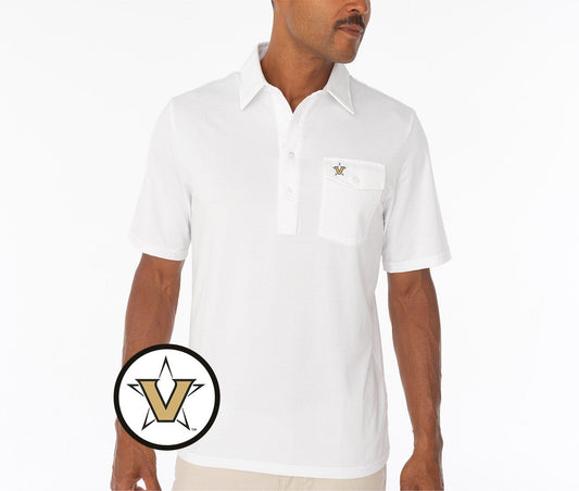 Criquet Vanderbilt in Coach's Performance Players Shirt, V Star- White, view 1