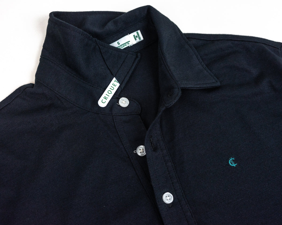Criquet brrr° Long Sleeve Range Polo in Dark Knight, view 5