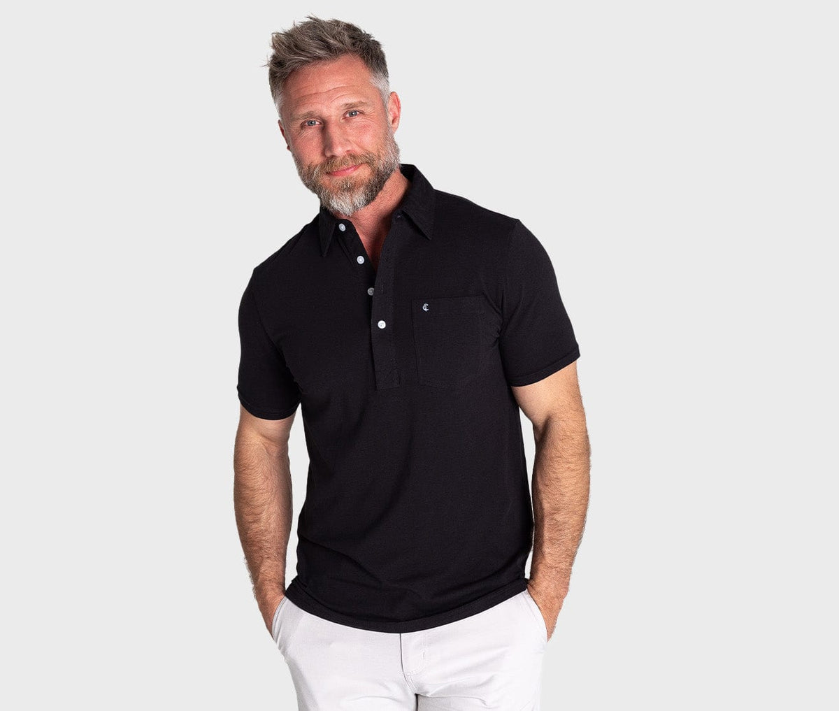 Criquet Top-Shelf Players Shirt in Black Top, view 4
