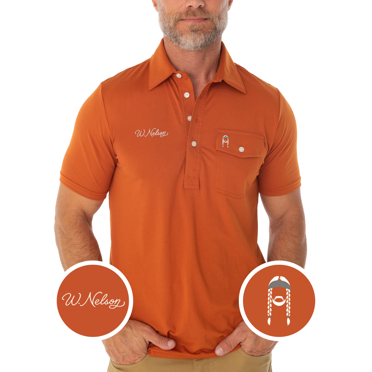 The Coach Nelson Players Shirt - Burnt Orange