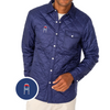 Willie Nelson Quilted Shacket - The Icon - Navy