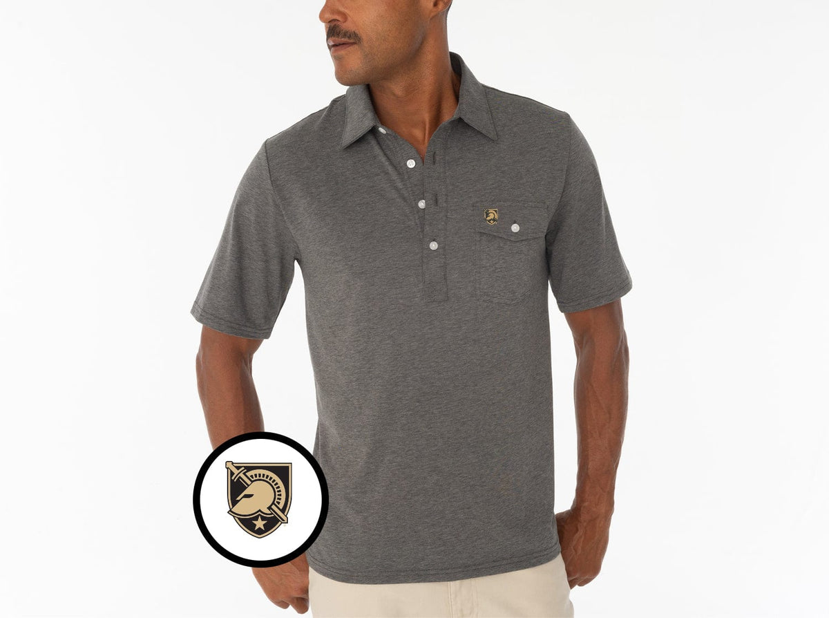 Criquet Army in Coach's Performance Players Shirt, Shield, Heather Grey, view 1