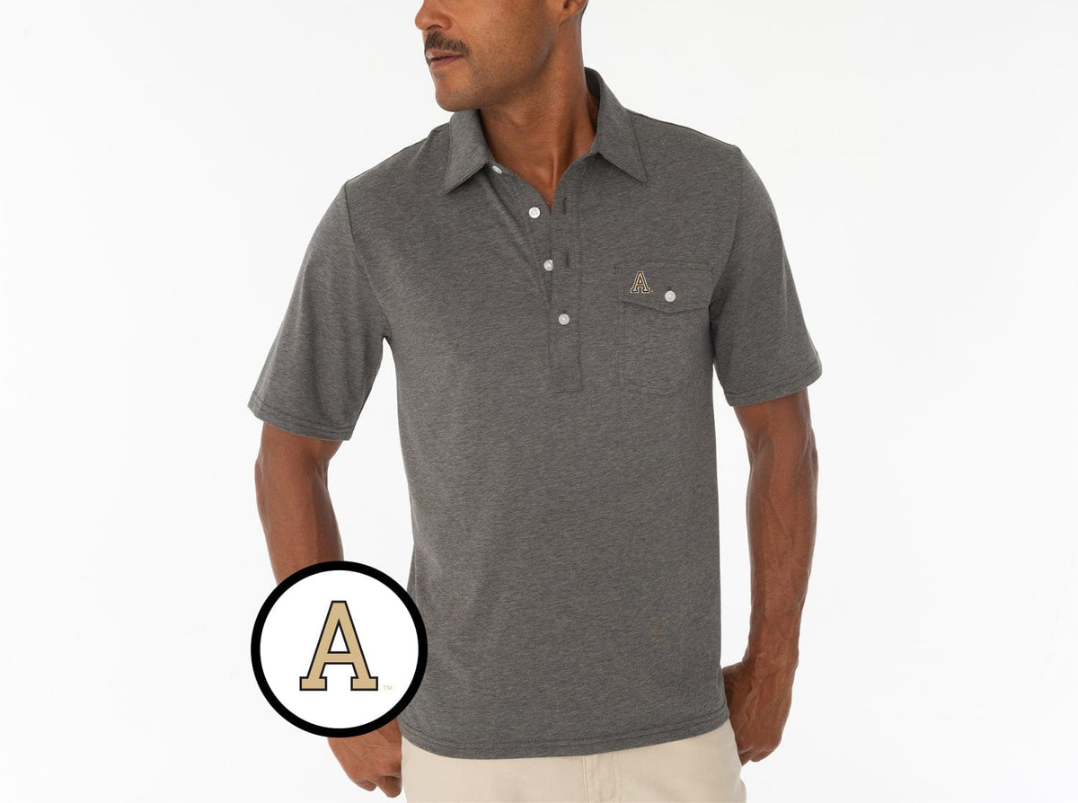 Criquet Army in Coach's Performance Players Shirt, A Mark, Heather Grey, view 1