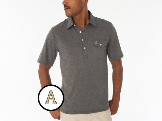 Criquet Army in Coach's Performance Players Shirt, A Mark, Heather Grey, view 1