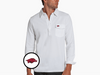Arkansas - Coach's Long Sleeve Players Shirt - Hog - White