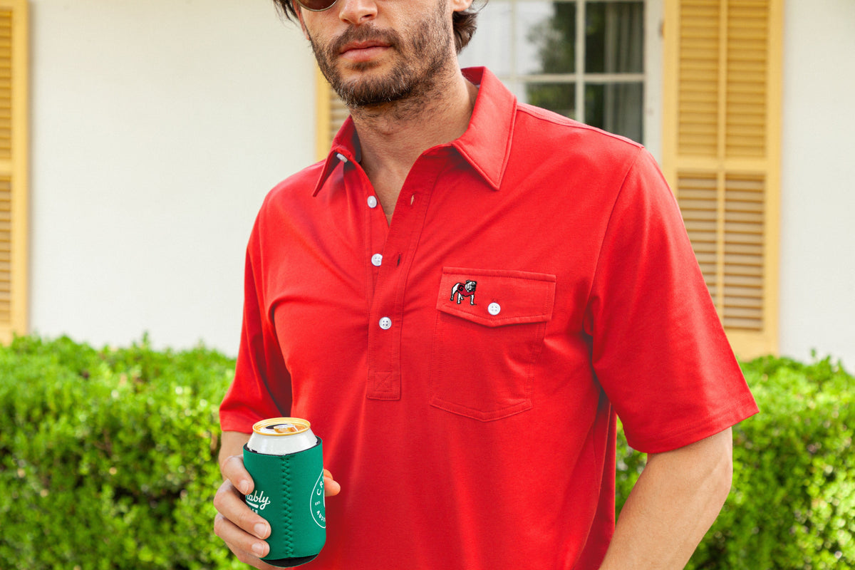 Criquet Georgia in Coach's Players Shirt, Bulldog, Red, view 2