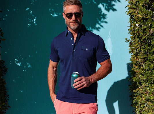 Criquet Performance Players Shirt in Nassau Navy, view 1