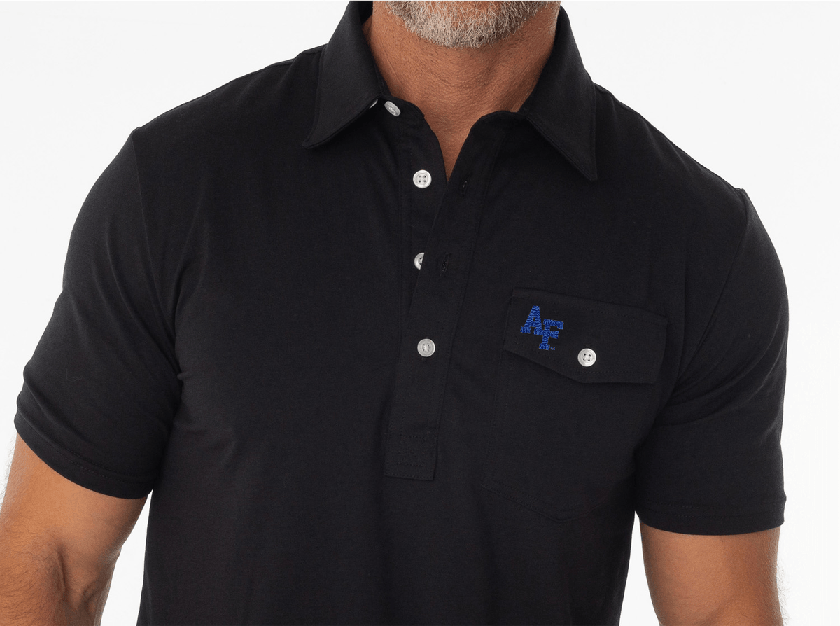 Criquet Air Force in Coach's Performance Players Shirt, Interlock, Black, view 2
