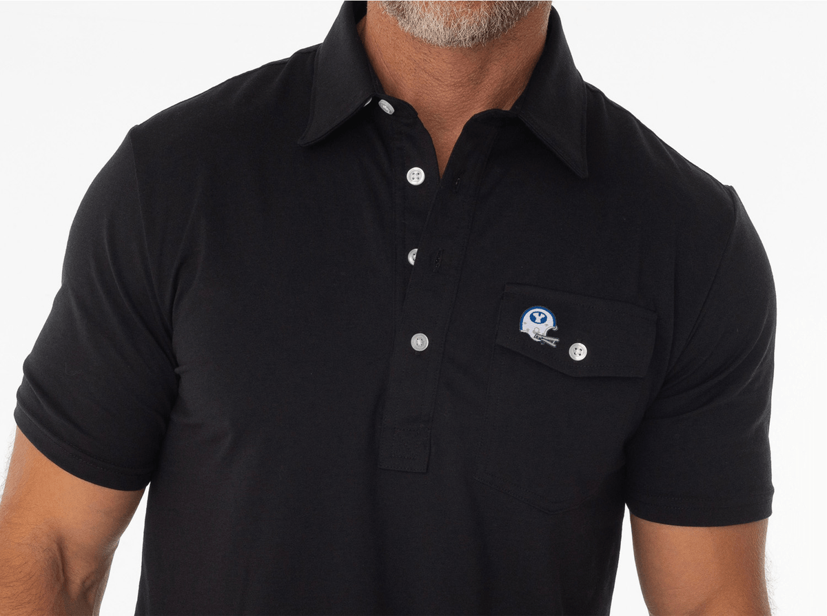 Criquet BYU in Coaches Players Shirt, Helmet, Black, view 2