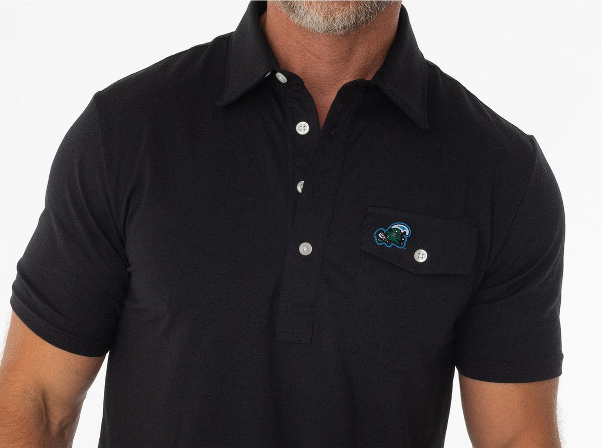 Criquet Tulane in Coach's Performance Players Shirt, Riptide, Black, view 2