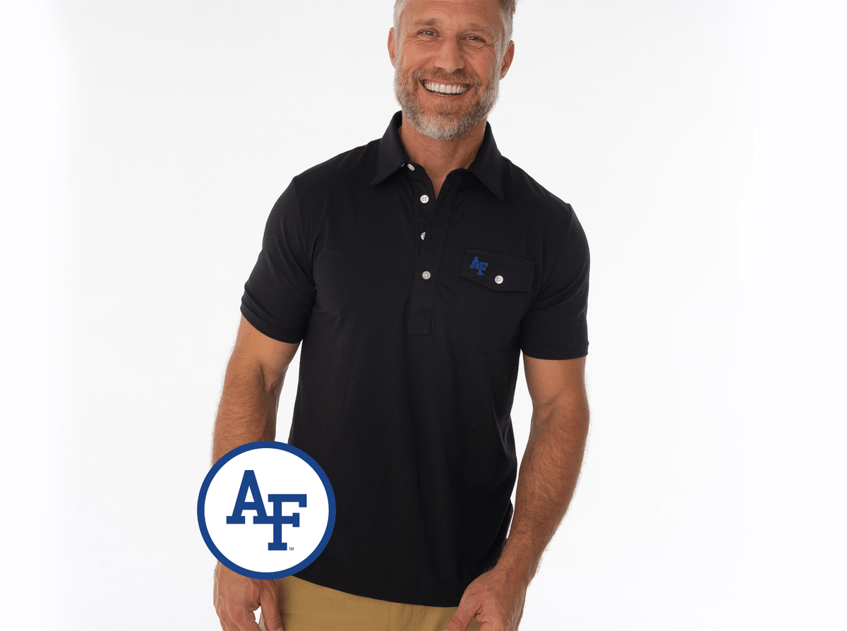 Criquet Air Force in Coach's Performance Players Shirt, Interlock, Black, view 1
