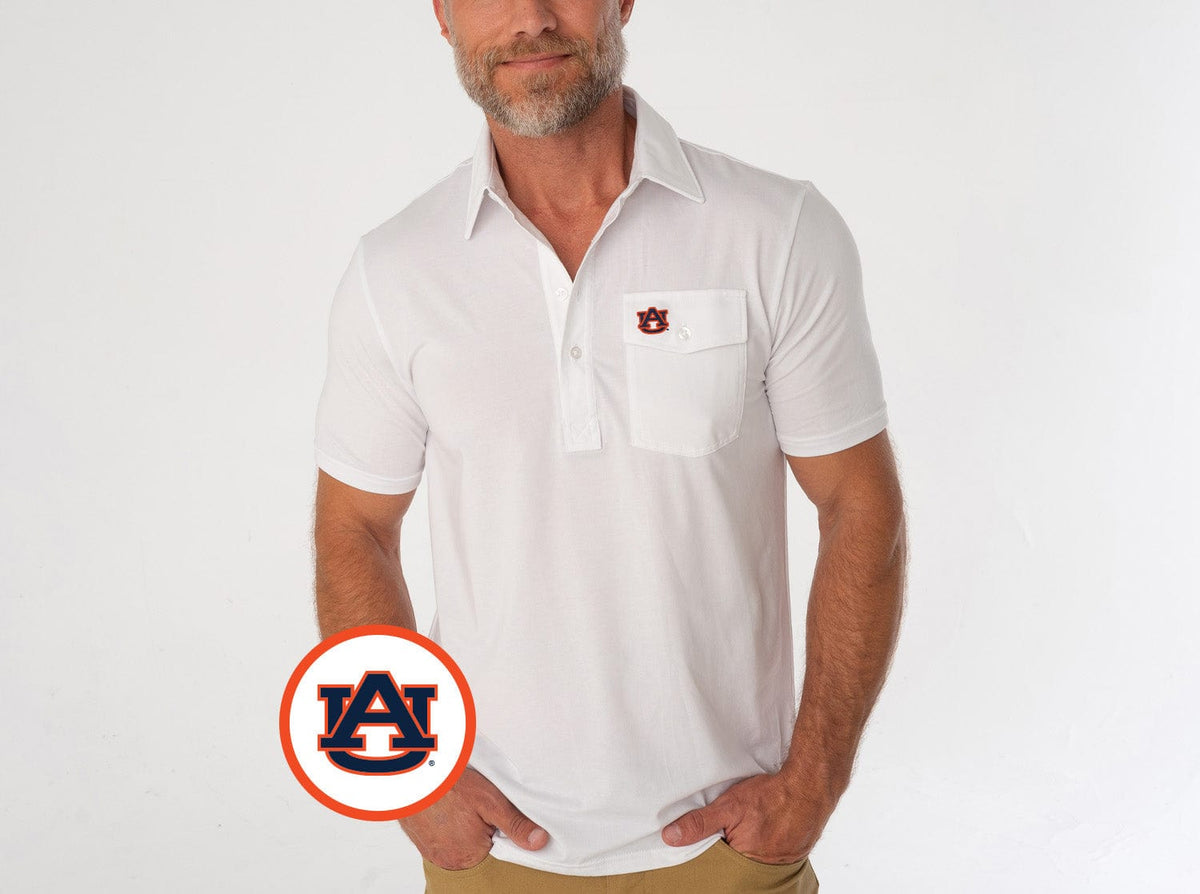 Criquet Auburn in University, Coach's Performance Players Shirt, Interlock, White, view 1