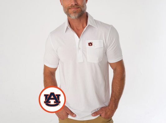 Criquet Auburn in University, Coach's Performance Players Shirt, Interlock, White, view 1