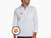 Clemson - Coach's Long Sleeve Players Shirt - Paw - White