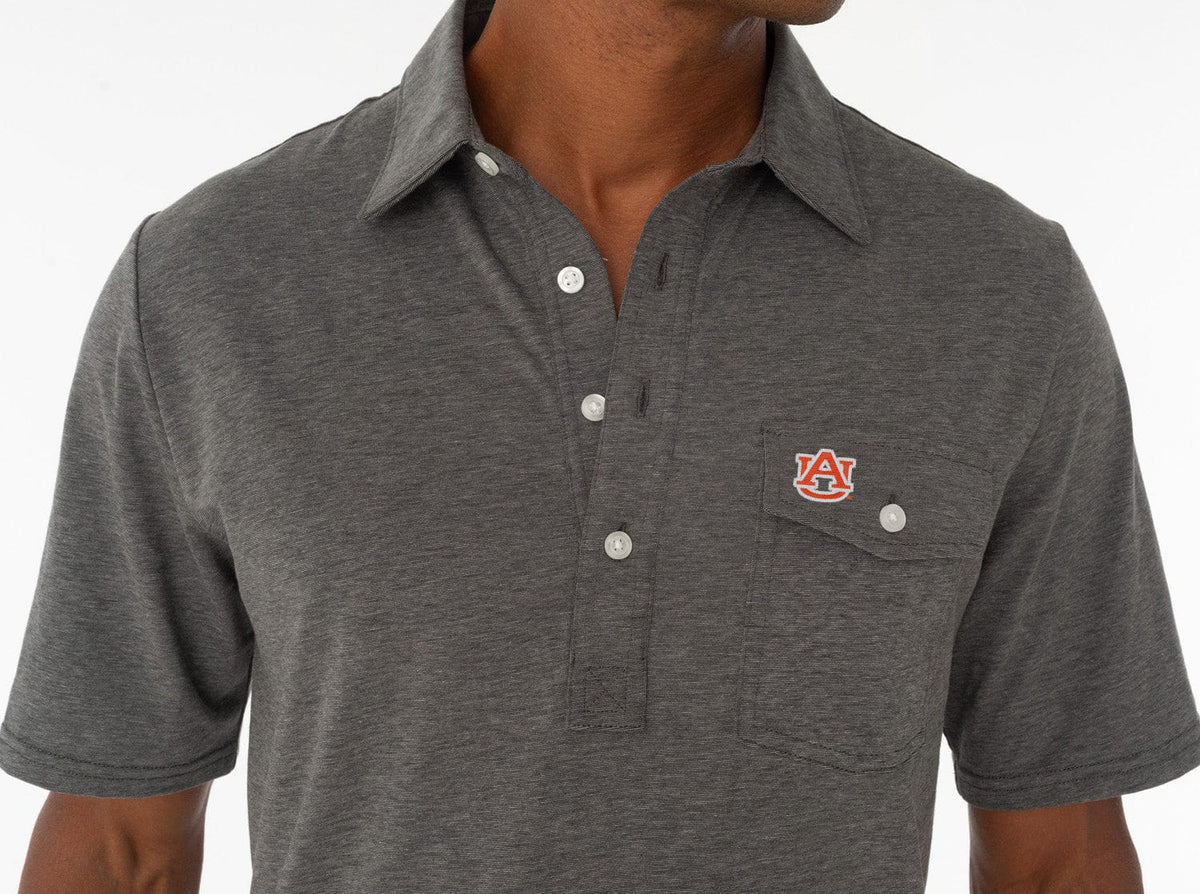 Criquet Auburn in University, Coach's Performance Players Shirt, Interlock, Heather Grey, view 2