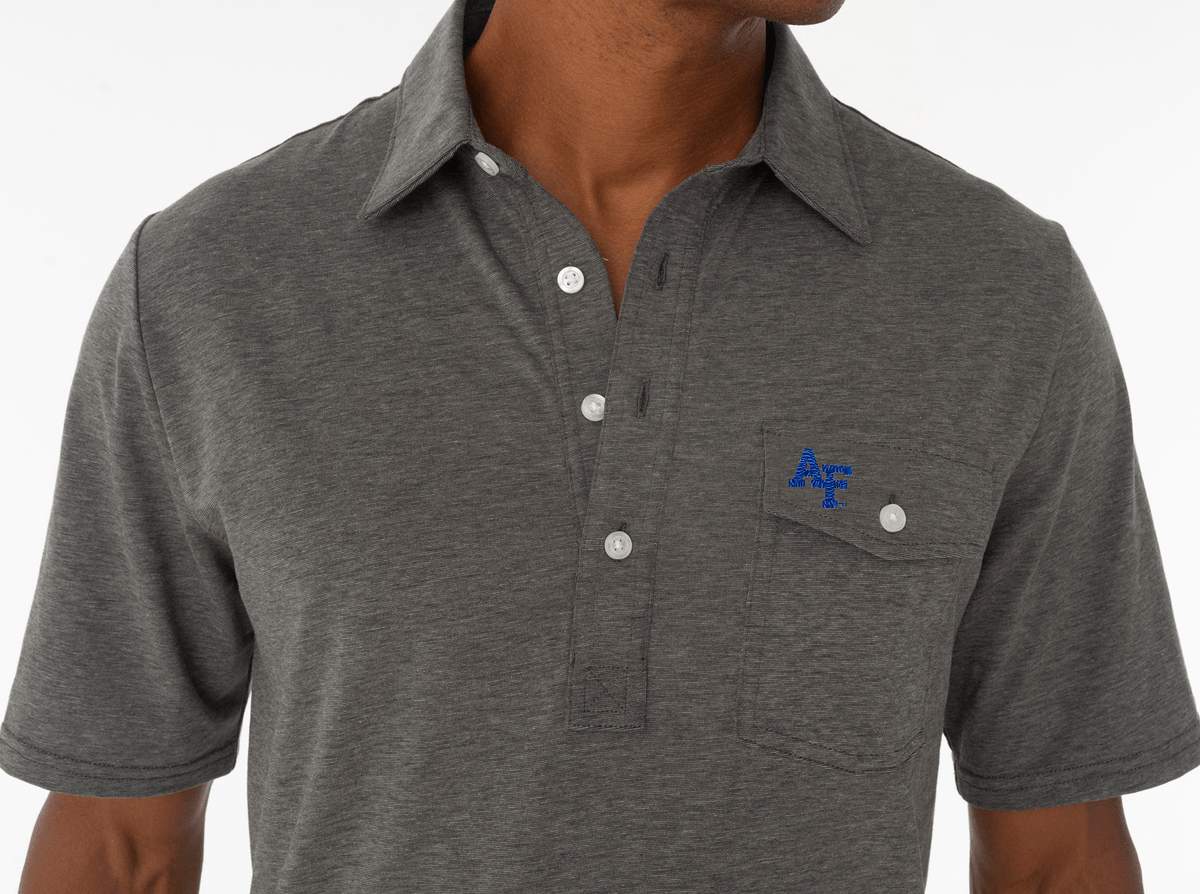 Criquet Air Force in Coach's Performance Players Shirt, Interlock, Heather Grey, view 2