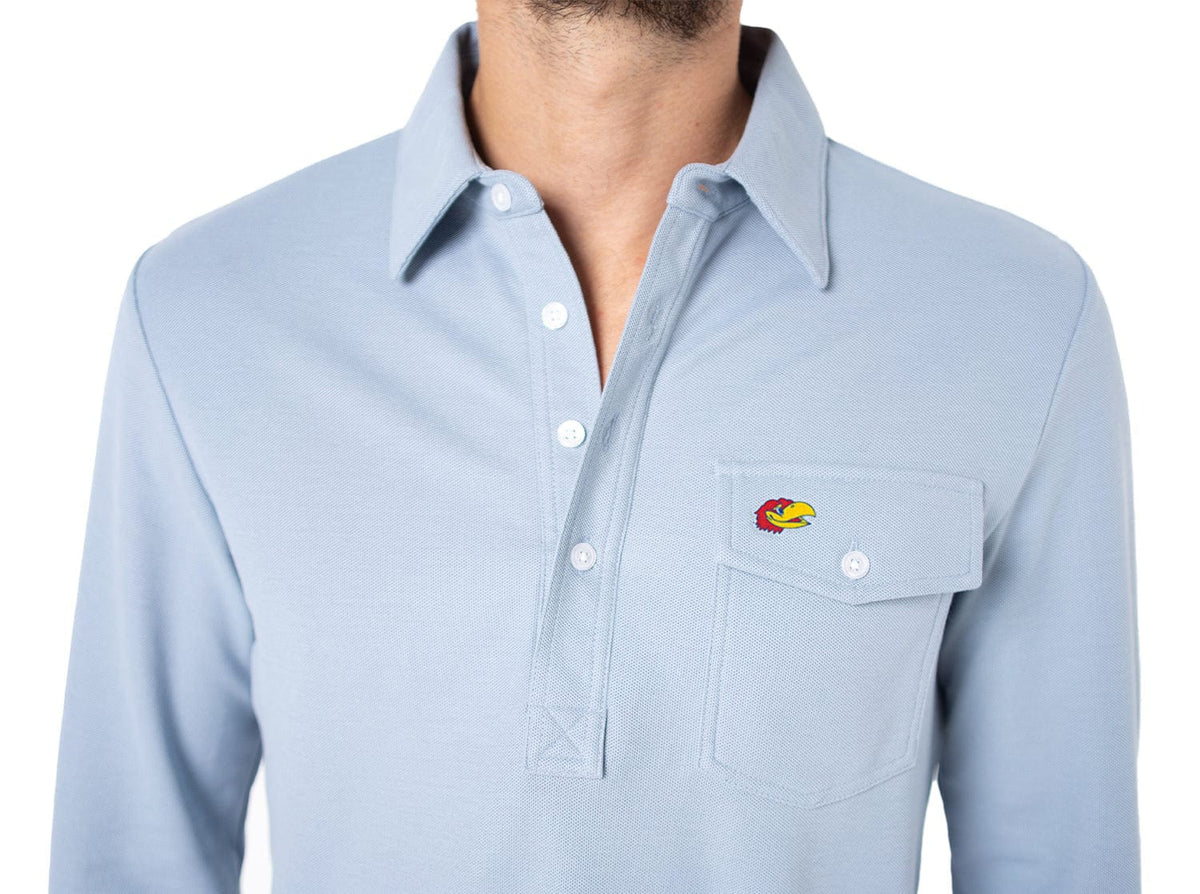 Criquet Kansas Long Sleeve Players Shirt in Jayhead, Mr. Freeze, view 2
