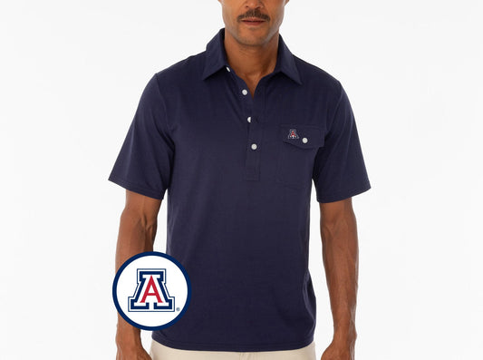 Criquet Arizona in Coach's Performance Players Shirt, A Mark, Navy, view 1
