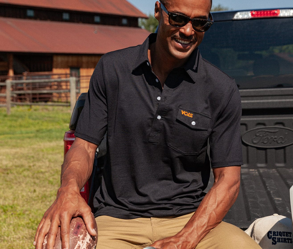 Criquet Tennessee in Coach's Performance Players Shirt, Vols, Black, view 3