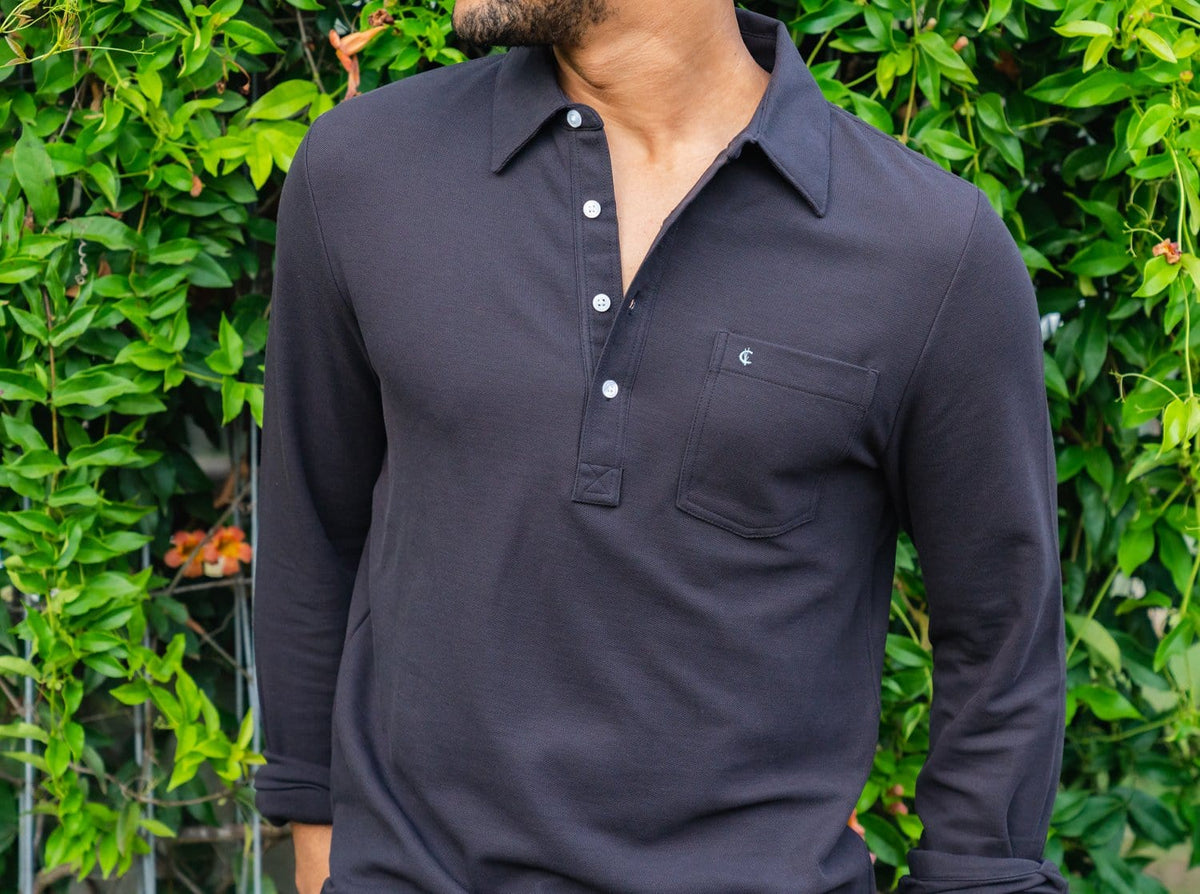 Criquet Slim Fit Long Sleeve Players Shirt in Knight Rider, view 10