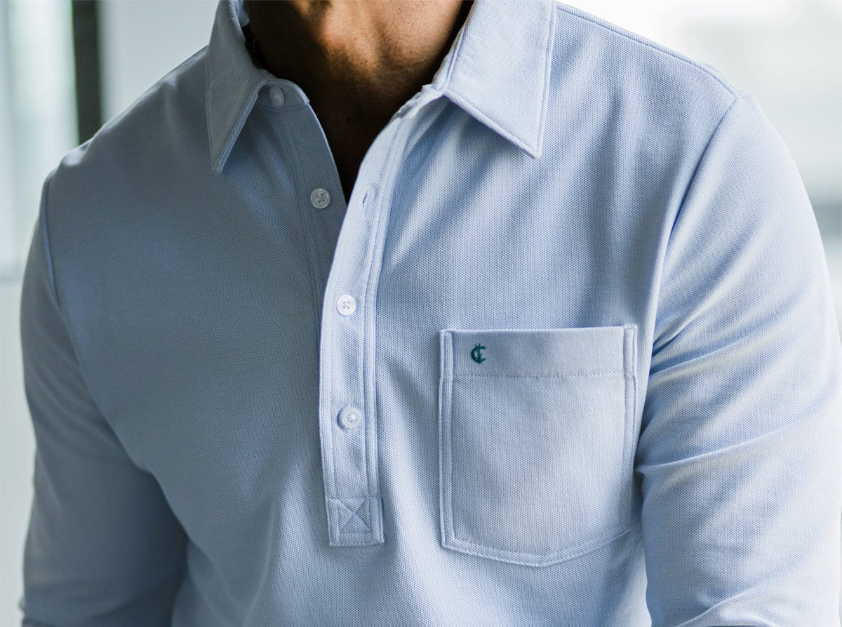Criquet Slim Fit Long Sleeve Players Shirt in Stay Frosty, view 8