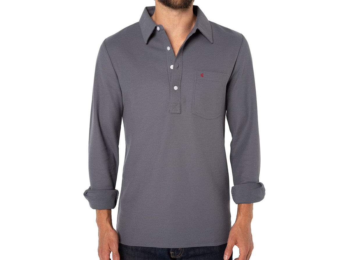 Criquet Slim Fit Long Sleeve Players Shirt in Christian Slater, view 1
