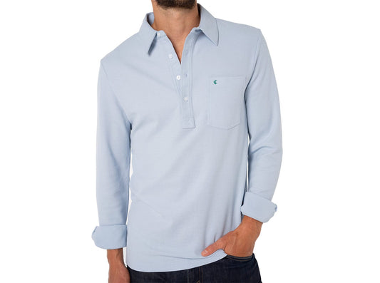 Criquet Slim Fit Long Sleeve Players Shirt in Stay Frosty, view 1
