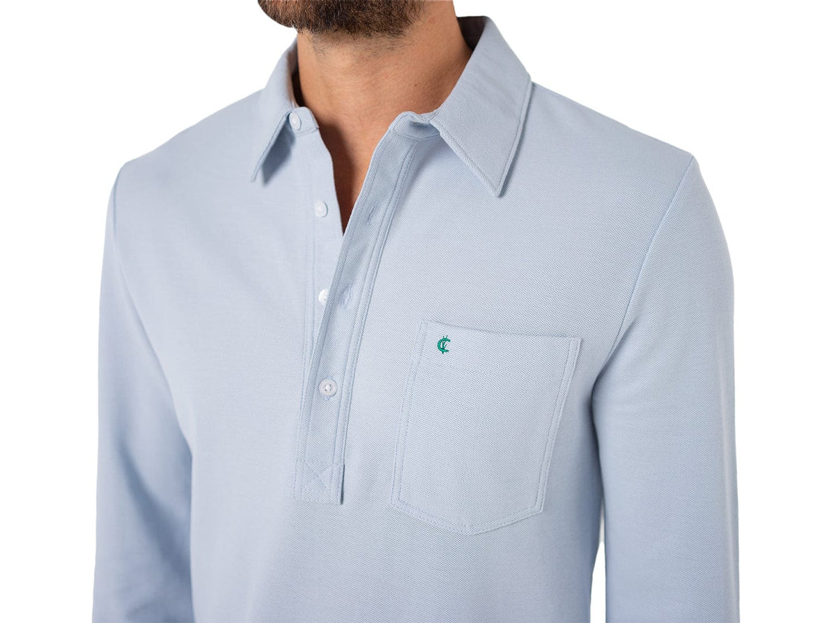 Criquet Slim Fit Long Sleeve Players Shirt in Stay Frosty, view 11